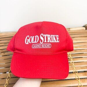 Retro Gold Strike Casino Resort Red Baseball Cap Hat